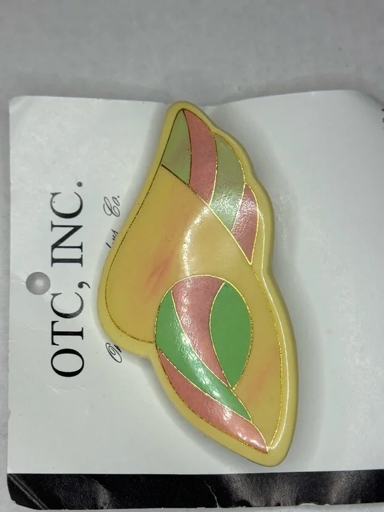 Vintage Pastel Pin and Earrings - Picture 2 of 6